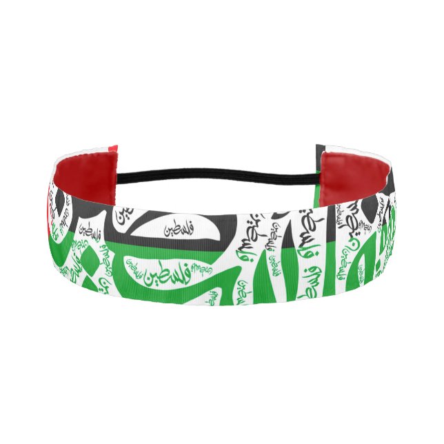 Free Palestine map and flag فلسطين Athletic Headband (Front)