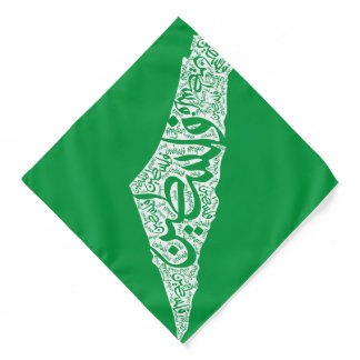 Free Palestine map and flag فلسطين Bandana