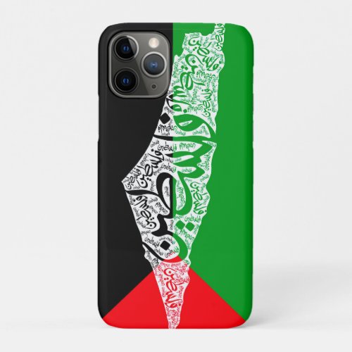 Free Palestine map and flag فلسطين iPhone 11 Pro Case