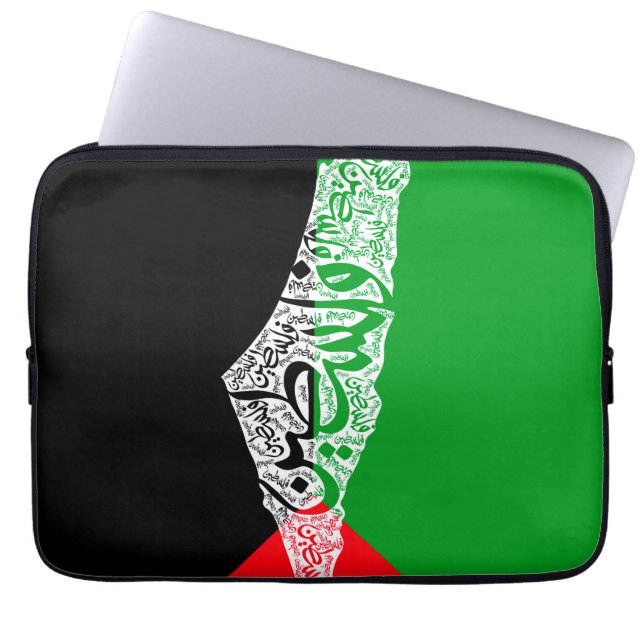 Free Palestine map and flag فلسطين Laptop Sleeve (Front)