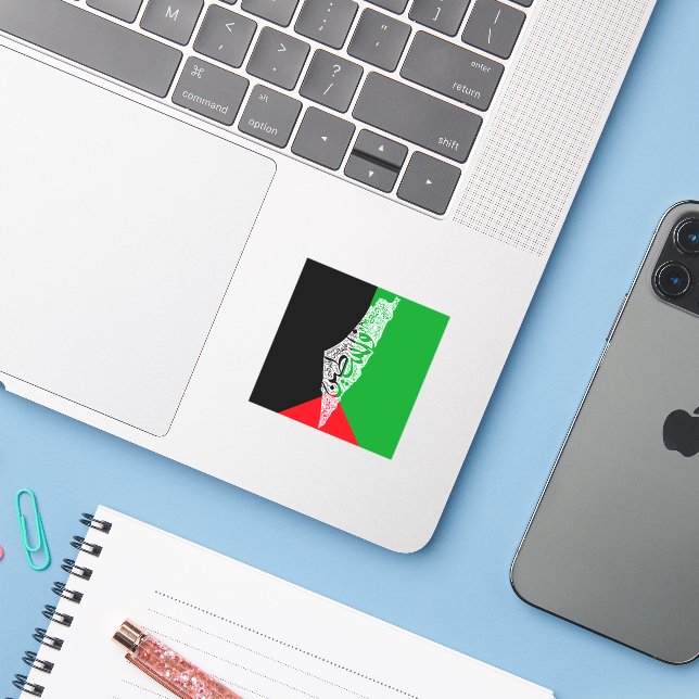 Free Palestine map and flag فلسطين Sticker (Laptop w/ iPhone)