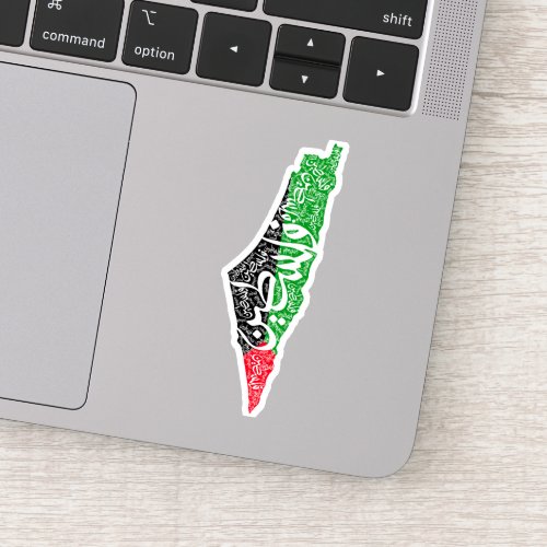 Free Palestine map and flag فلسطين Sticker