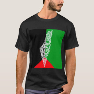 Free Palestine map and flag فلسطين T-Shirt