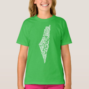 Free Palestine map and flag فلسطين T-Shirt