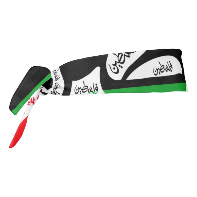 Free Palestine map and flag فلسطين Tie Headband (Rotate 270)