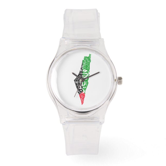 Free Palestine map and flag فلسطين Watch (Front)