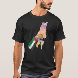 Free Palestine Map Flag Jerusalem_s City Support G T-Shirt