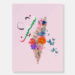 Free Palestine Map- Palestinian  Foam Board