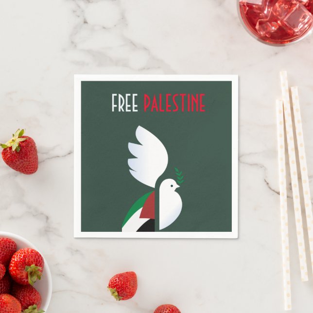 Free Palestine Napkins | Solidarity Party Decor  (Insitu)