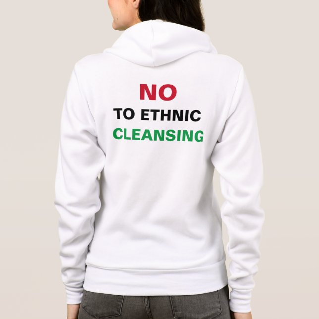 FREE PALESTINE NO TO GENOCIDE APARTHEID WAR CRIMES HOODIE (Back)