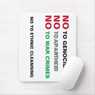 FREE PALESTINE NO TO GENOCIDE APARTHEID WAR CRIMES MOUSE PAD