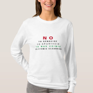 FREE PALESTINE NO TO GENOCIDE APARTHEID WAR CRIMES T-Shirt