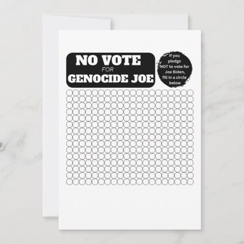 FREE PALESTINE _ No Vote for Genocide Joe _ Pledge Invitation