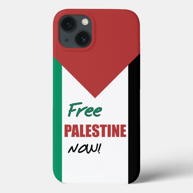 Free Palestine Now Palestinian Flag Case-Mate iPhone Case (Back)