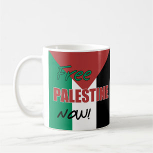 Free Palestine Now Palestinian Flag Coffee Mug