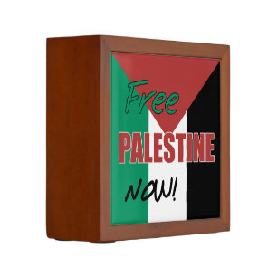 Free Palestine Now Palestinian Flag Desk Organizer