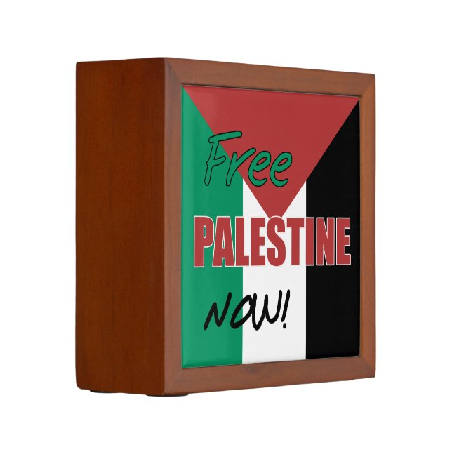 Free Palestine Now Palestinian Flag Desk Organizer (Left)