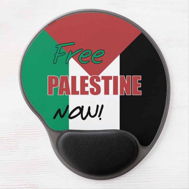 Free Palestine Now Palestinian Flag Gel Mouse Pad (Front)