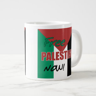 Free Palestine Now Palestinian Flag Giant Coffee Mug