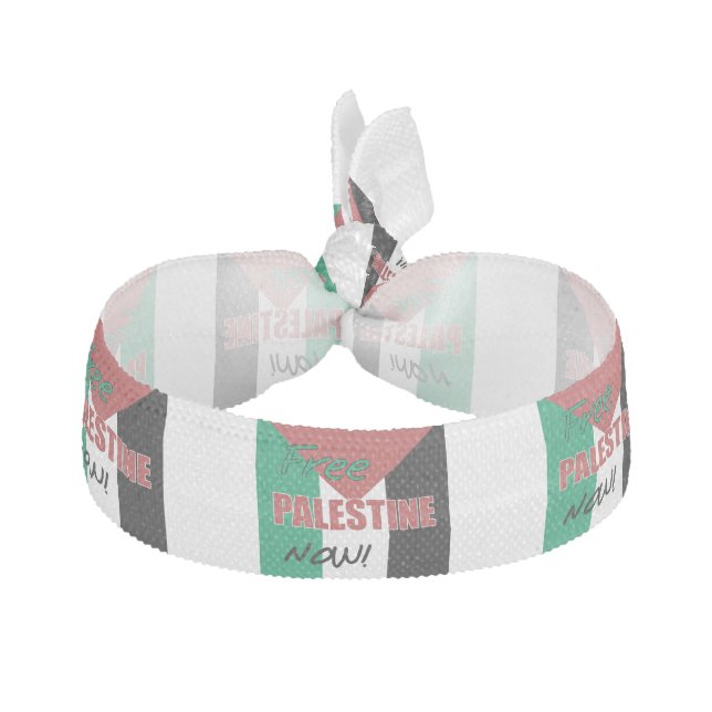 Free Palestine Now Palestinian Flag Hair Tie (Front)