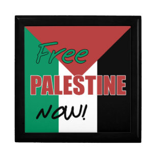 Free Palestine Now Palestinian Flag Keepsake Box