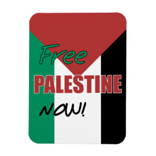 Free Palestine Now Palestinian Flag Magnet