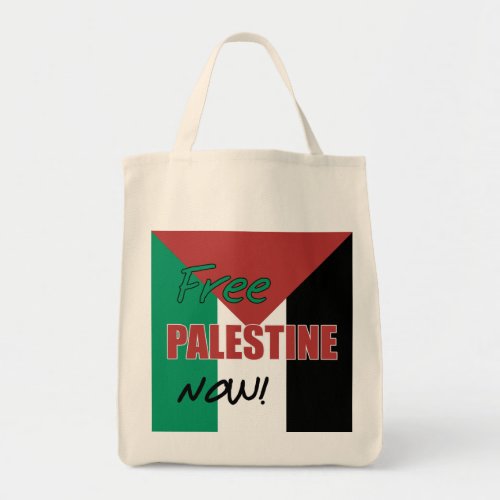 Free Palestine Now Palestinian Flag Tote Bag