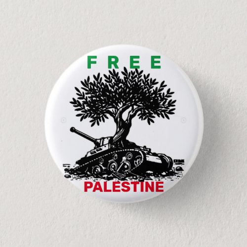 FREE PALESTINE OLIVE TREE TANK FLAG COLORS BUTTON