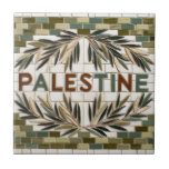 FREE PALESTINE olives branches mosaic ceramic tile