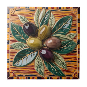 FREE PALESTINE olives branches mosaic ceramic tile