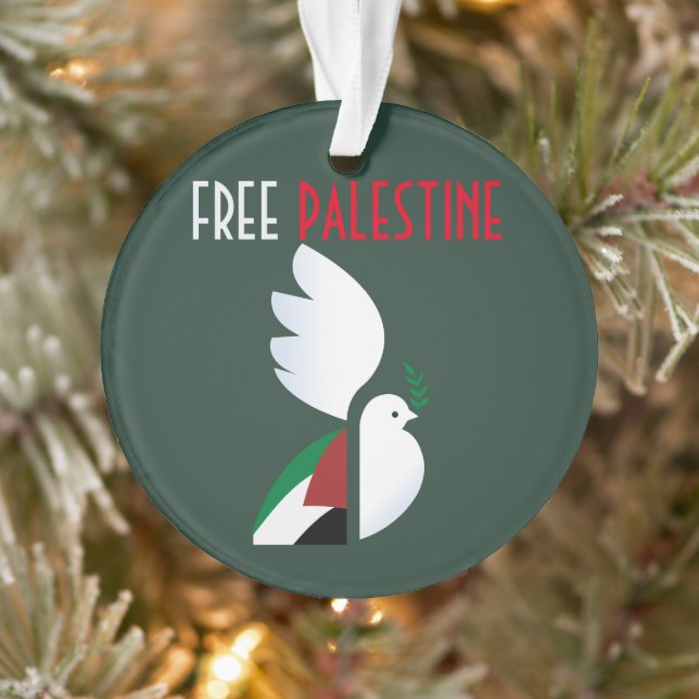 Free Palestine Ornament – Peace and Solidarity  (Tree)
