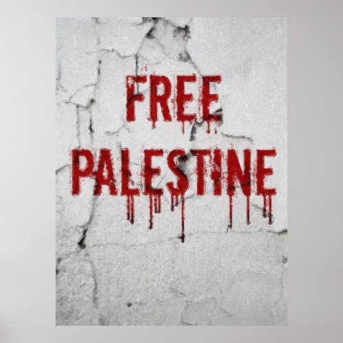 Free Palestine _ painted Poster