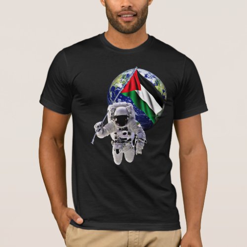 Free Palestine Palestine Flag is High in Space T_Shirt