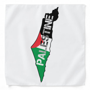 Free Palestine Palestine Flag on Palestine Map Bandana