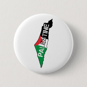 Free Palestine Palestine Flag on Palestine Map Button