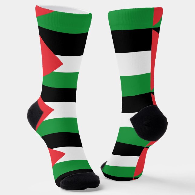 FREE PALESTINE PALESTINE FLAG SOCKS (Angled)