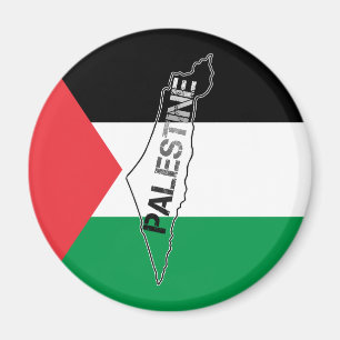 Free Palestine Palestine Map on Palestine Flag Magnet