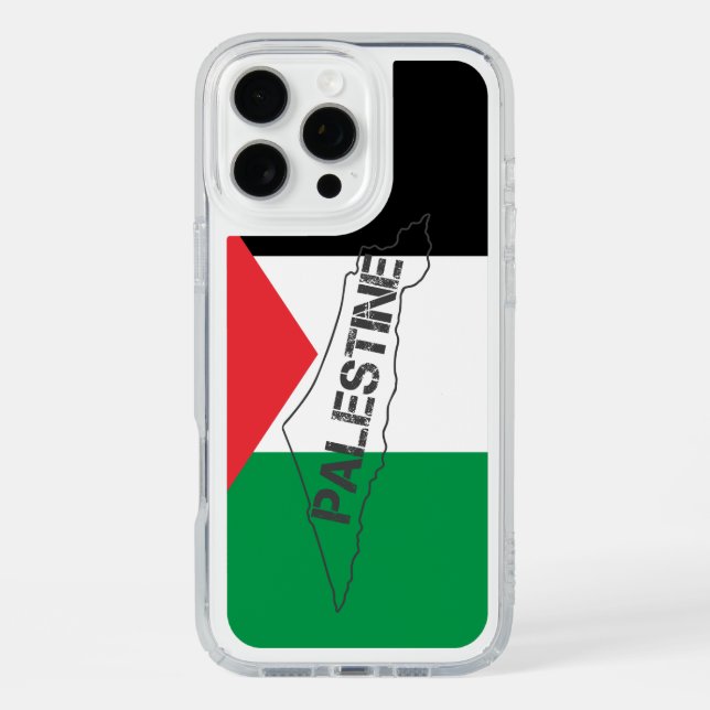 Free Palestine Palestine Map on Palestine Flag Speck iPhone Case (Front)