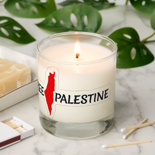Free Palestine Palestine map Scented Candle