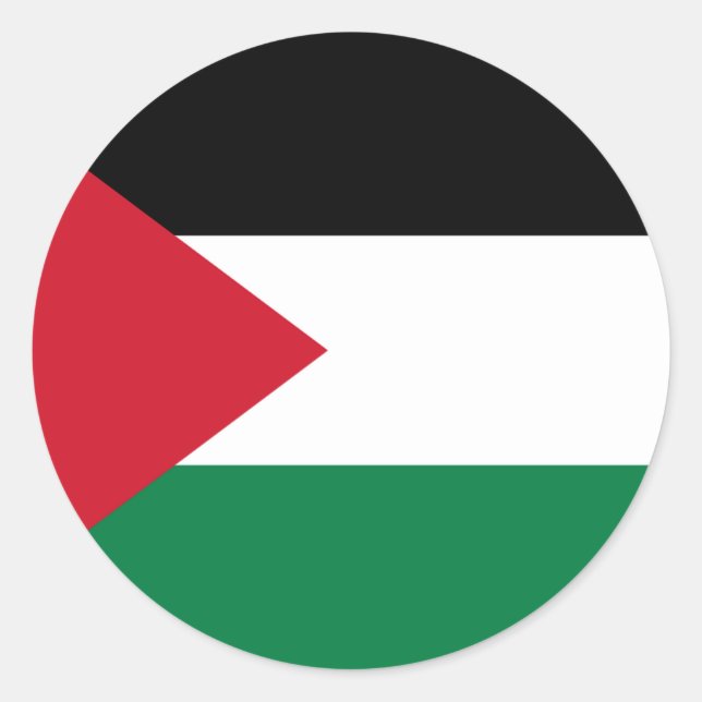 Free Palestine - Palestinian Flag (علم فلسطين‎) Classic Round Sticker (Front)