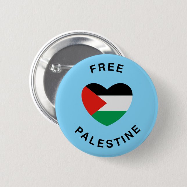 Free Palestine Palestinian Flag  Button (Front & Back)