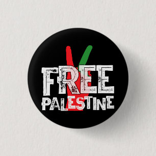 Free Palestine Palestinian Patriotic Ceasefire Tee Button