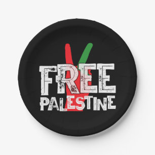 Free Palestine Palestinian Patriotic Ceasefire Tee Paper Plates
