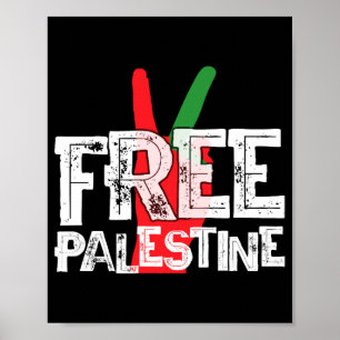 Free Palestine Palestinian Patriotic Ceasefire Tee Poster