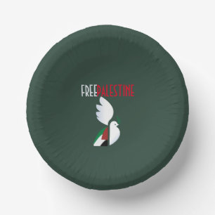 Free Palestine Paper Bowls – Modern Flag Design 