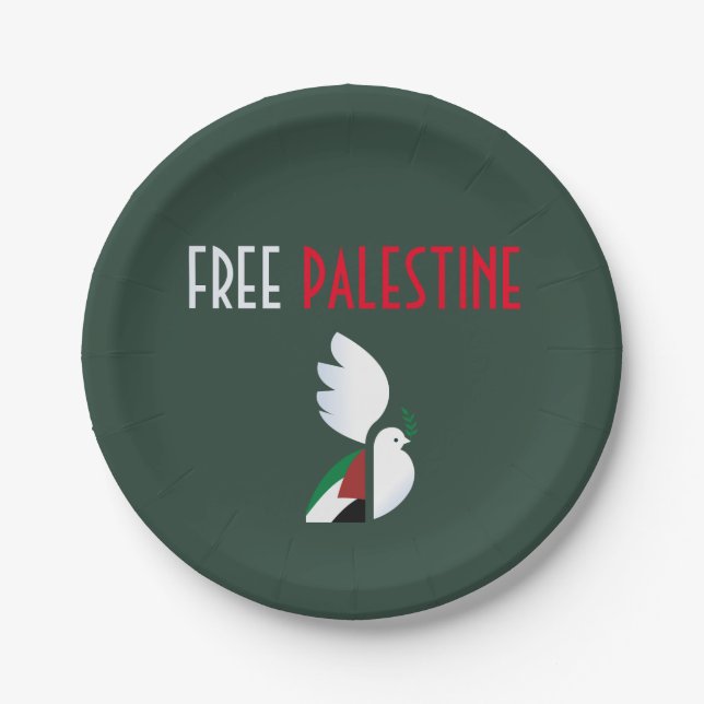 Free Palestine Paper Plates – Solidarity Tableware (Front)