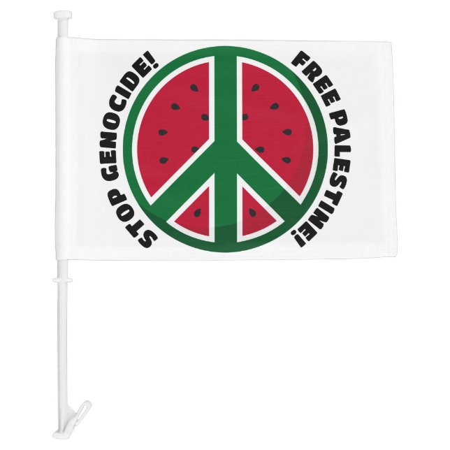 Free Palestine Peace Car Flag (Front)