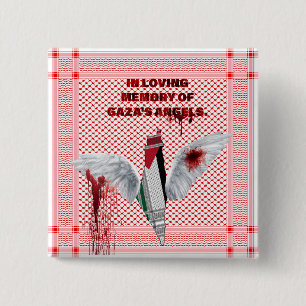 Free Palestine Pin, Palestinian Scarf Theme Button