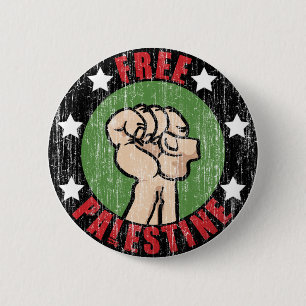 Free Palestine Pinback Button
