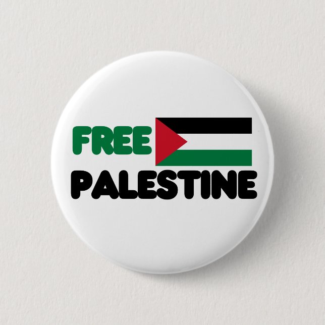 Free Palestine Pinback Button (Front)